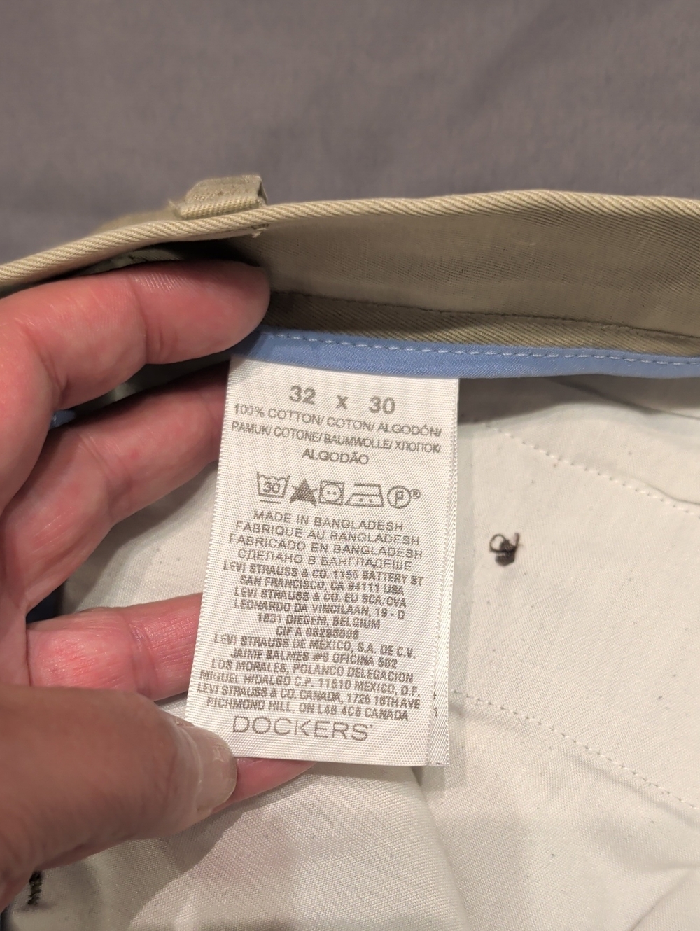 Dockers Men's Light Khaki Straight Fit Flat Front Chino Pants Size 32x30 - Picture 10 of 11